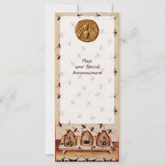 HONEY BEE ,BEEKEEPEND Monogram Kaart (Achterkant)