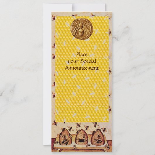 HONEY BEE ,BEEKEEPEND Monogram Kaart (Achterkant)