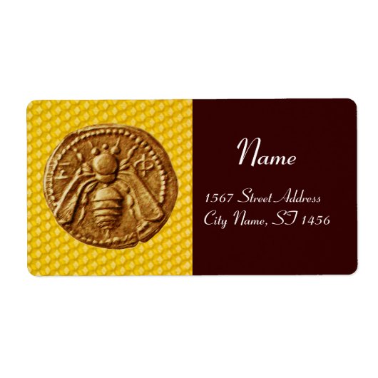 HONEY BEE ,BEEKEEPER APIARIST ETIKET (Voorkant)