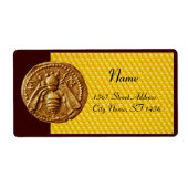 HONEY BEE ,BEEKEEPER APIARIST ETIKET (Voorkant)