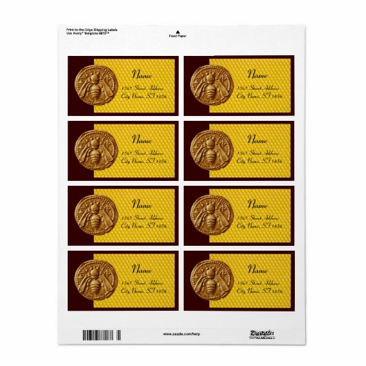 HONEY BEE ,BEEKEEPER APIARIST ETIKET (Full Sheet)