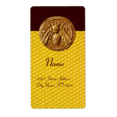 HONEY BEE ,BEEKEEPER APIARIST ETIKET (Voorkant)