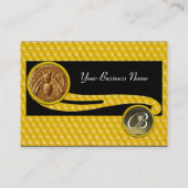 HONEY BEE ,BEEKEEPER APIARIST MONOGRAM VISITEKAARTJE (Achterkant)