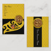 HONEY BEE ,BEEKEEPER APIARIST MONOGRAM VISITEKAARTJE (Voorkant / Achterkant)