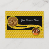 HONEY BEE ,BEEKEEPER APIARIST MONOGRAM VISITEKAARTJE (Achterkant)