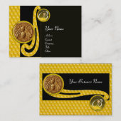 HONEY BEE ,BEEKEEPER APIARIST MONOGRAM VISITEKAARTJE (Voorkant / Achterkant)