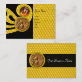 HONEY BEE ,BEEKEEPER APIARIST MONOGRAM VISITEKAARTJE (Voorkant / Achterkant)