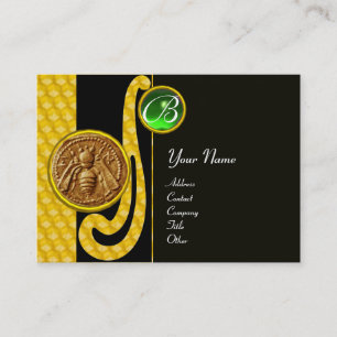 HONEY BEE ,BEEKEEPER APIARIST MONOGRAM VISITEKAARTJE