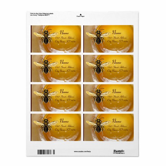 HONEY BEE ,BEEKEEPER ETIKET (Full Sheet)