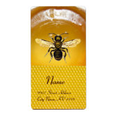 HONEY BEE ,BEEKEEPER ETIKET (Voorkant)