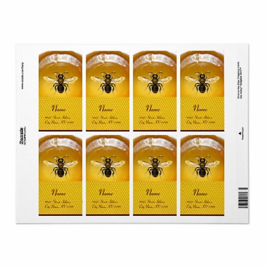 HONEY BEE ,BEEKEEPER ETIKET (Full Sheet)