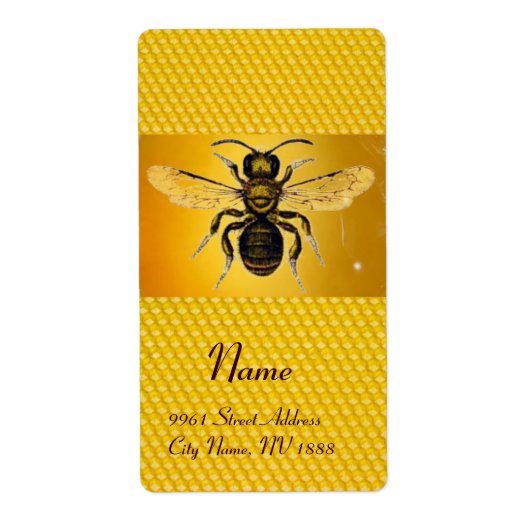 HONEY BEE ,BEEKEEPER ETIKET (Voorkant)