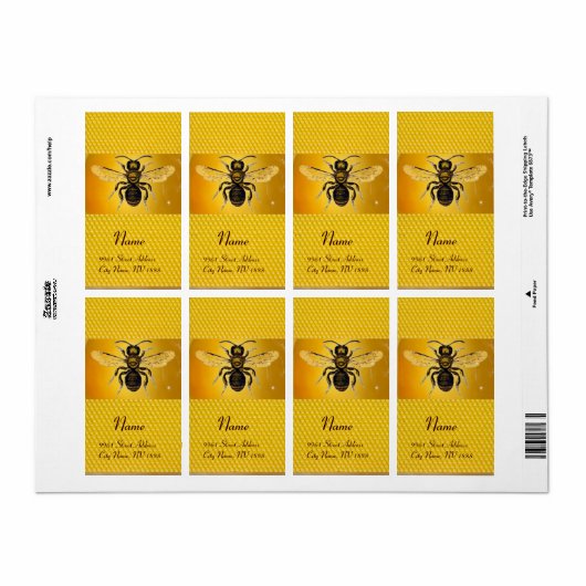 HONEY BEE ,BEEKEEPER ETIKET (Full Sheet)