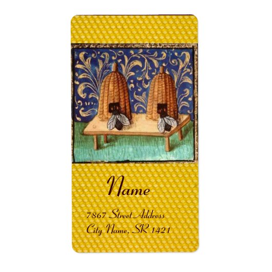 HONEY BEE ,BEEKEEPER ETIKET (Voorkant)
