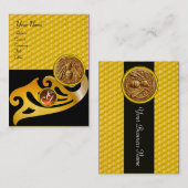 HONEY BEE ,BEEKEEPER MONOGRAM VISITEKAARTJE (Voorkant / Achterkant)