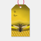 HONEY BEE, BEEKEEPER RED WAX SEAL MONOGRAM CADEAULABEL (Voorkant)