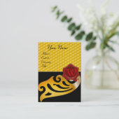 HONEY BEE, BEEKEEPER RED WAX SEAL MONOGRAM VISITEKAARTJE (Staand voorkant)