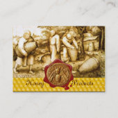 HONEY BEE, BEEKEEPER RED WAX SEAL MONOGRAM VISITEKAARTJE (Achterkant)