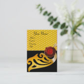 HONEY BEE, BEEKEEPER RED WAX SEAL MONOGRAM VISITEKAARTJE (Staand voorkant)