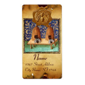 HONEY BEE,BEEKEEPER WAX SEAL,Bruin perkament Etiket (Voorkant)