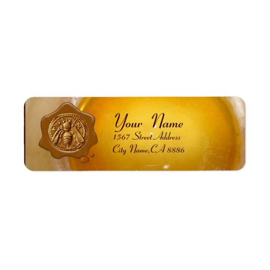 HONEY BEE, BEEKEEPER WAX SEAL ETIKET (Voorkant)