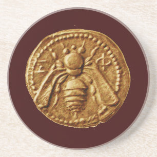 HONEY BEE ,BEEKEEPER ZANDSTEEN ONDERZETTER