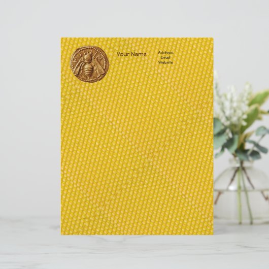 HONEY BEE ,BEEKEEPING GEPERSONALISEERD BRIEFHOOFD (Staand voorkant)