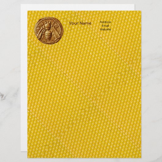 HONEY BEE ,BEEKEEPING GEPERSONALISEERD BRIEFHOOFD (Voorkant / Achterkant)