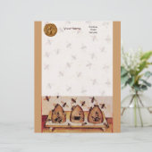 HONEY BEE ,BEEKEEPING GEPERSONALISEERD BRIEFHOOFD (Staand voorkant)