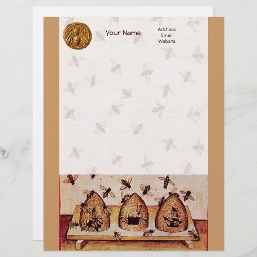 HONEY BEE ,BEEKEEPING GEPERSONALISEERD BRIEFHOOFD (Voorkant / Achterkant)