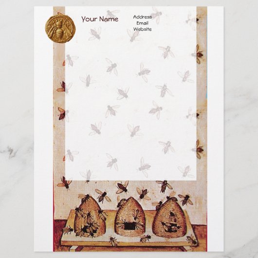 HONEY BEE ,BEEKEEPING PERSOONLIJK BRIEFHOOFD (Voorkant)