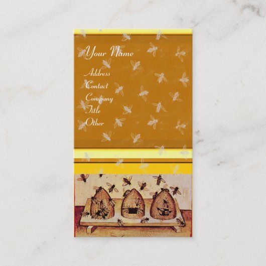 HONEY BEE ,BEEKEEPING VISITEKAARTJE (Voorkant)