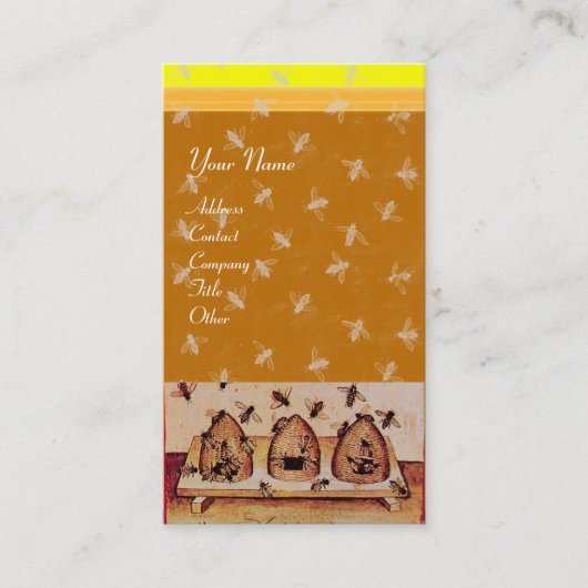 HONEY BEE ,BEEKEEPING VISITEKAARTJE (Voorkant)