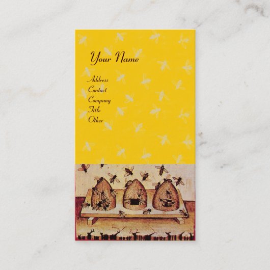 HONEY BEE ,BEEKEEPING VISITEKAARTJE (Voorkant)