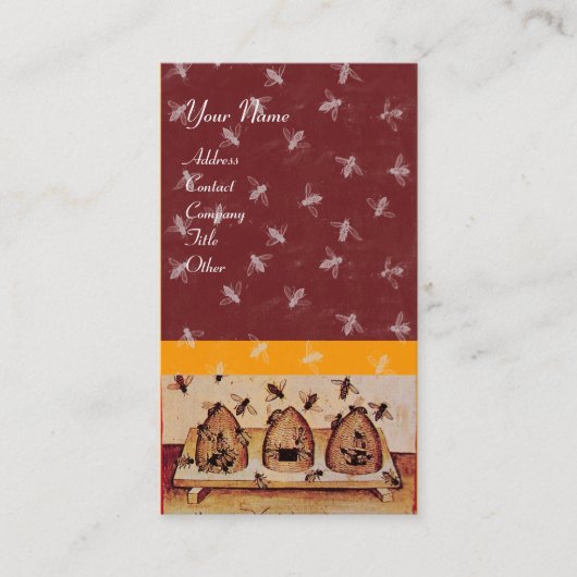 HONEY BEE ,BEEKEEPING VISITEKAARTJE (Voorkant)