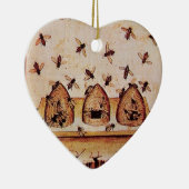 HONEY BEE, BEEKEPER Heart Keramisch Ornament (Rechts)