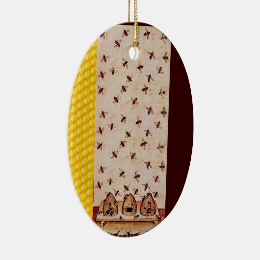 HONEY BEE, BEEKEPER KERAMISCH ORNAMENT (Rechts)
