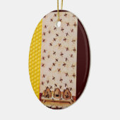 HONEY BEE, BEEKEPER KERAMISCH ORNAMENT (Links)