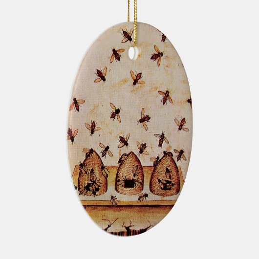 HONEY BEE, BEEKEPER KERAMISCH ORNAMENT (Rechts)