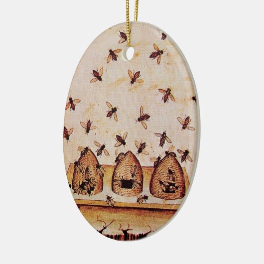 HONEY BEE, BEEKEPER KERAMISCH ORNAMENT (Links)