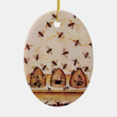 HONEY BEE, BEEKEPER KERAMISCH ORNAMENT (Voorkant)