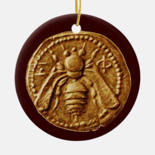 HONEY BEE, BEEKEPER KERAMISCH ORNAMENT (Voorkant)