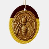 HONEY BEE, BEEKEPER KERAMISCH ORNAMENT (Rechts)