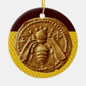 HONEY BEE, BEEKEPER KERAMISCH ORNAMENT (Voorkant)
