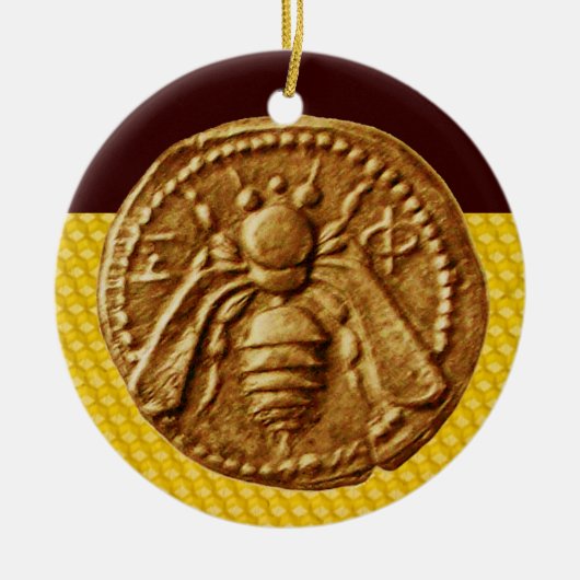 HONEY BEE, BEEKEPER KERAMISCH ORNAMENT (Voorkant)