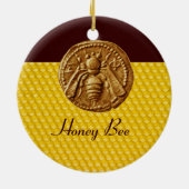 HONEY BEE, BEEKEPER KERAMISCH ORNAMENT (Achterkant)