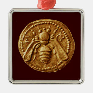 HONEY BEE, BEEKEPER METALEN ORNAMENT