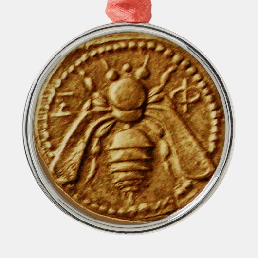 HONEY BEE, BEEKEPER METALEN ORNAMENT (Voorkant)