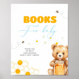 Honey Bee Beer Baby shower Boeken voor Baby Poster