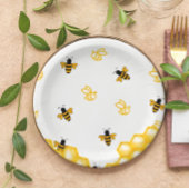 Honey Bee Beer Baby shower Schattige papier Borden Papieren Bordje